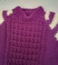 Round Neck Jumper with Patterned Front and Striped Sleeves,Custom Make - Image 6