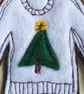 White Felt Christmas Jumper Tree Decoration - Image 3