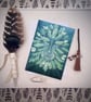 Green Man Magical Greetings Card (Pagan,Wiccan,Moon,Oak)