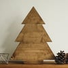 Handmade Wooden Xmas Tree, Antique Oak Stain, Scandi Style, Free Standing