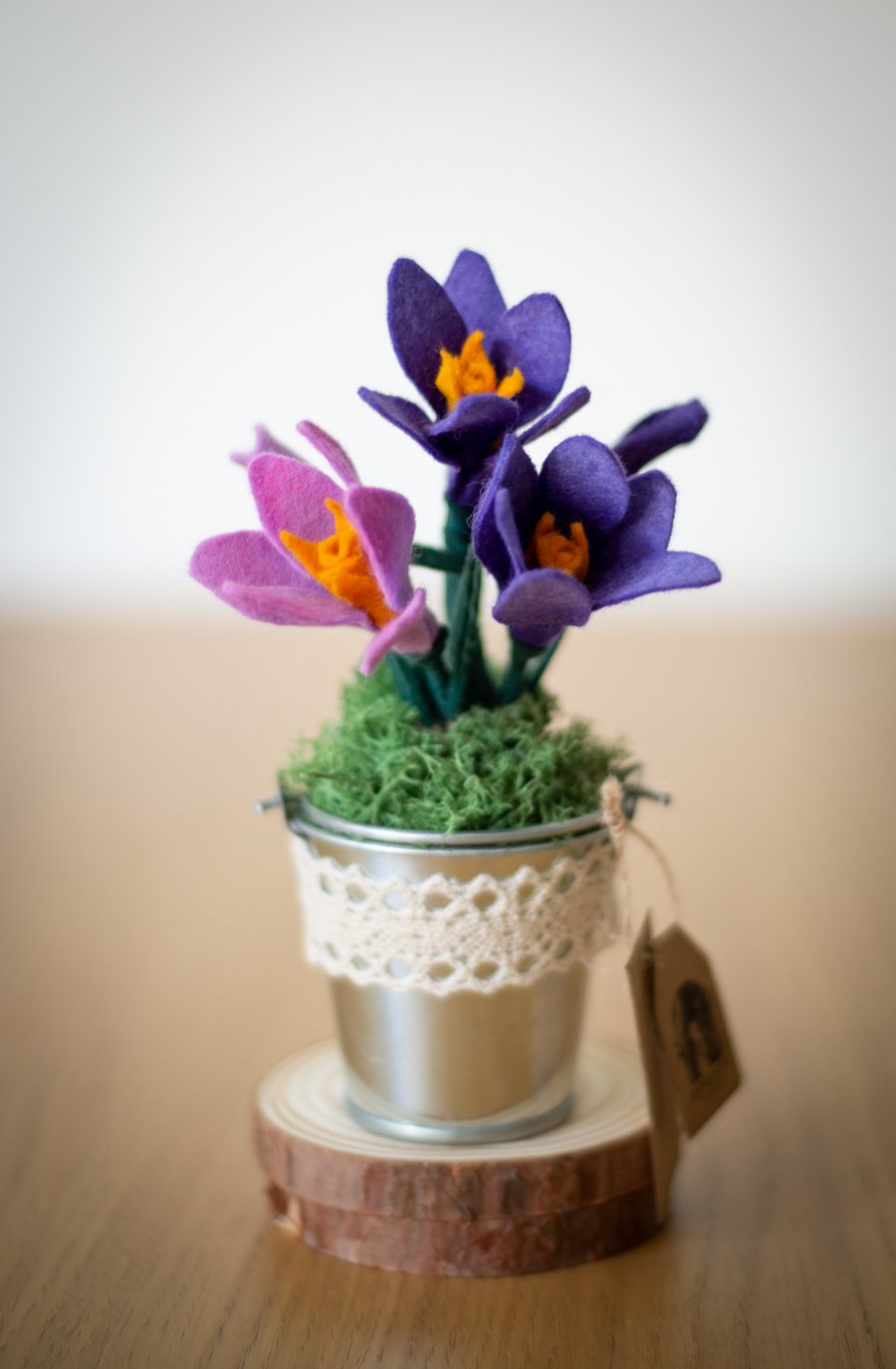 Felt Crocuses Home Decor