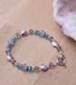 Opalite and blue bead bracelet with spirals - Image 2