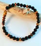 Tigers Eye & Black Onyx Bracelet - Larger Size - Father's Day, Gifts For Men - Image 6