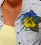 Handmade felted wool brooch - Image 1