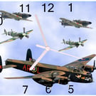 avro lancaster spitfire,hurricane wall hanging clock raf classic , spitfire