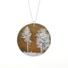 Light between the trees pendant - large circle