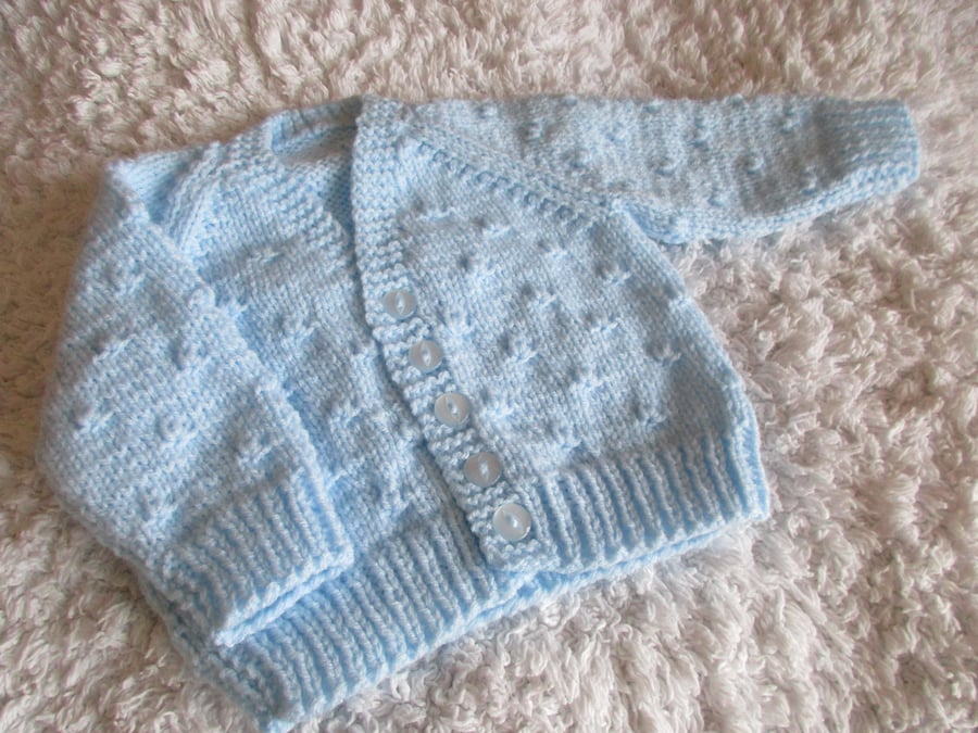 16" Baby Boys Knots V Neck Cardigan