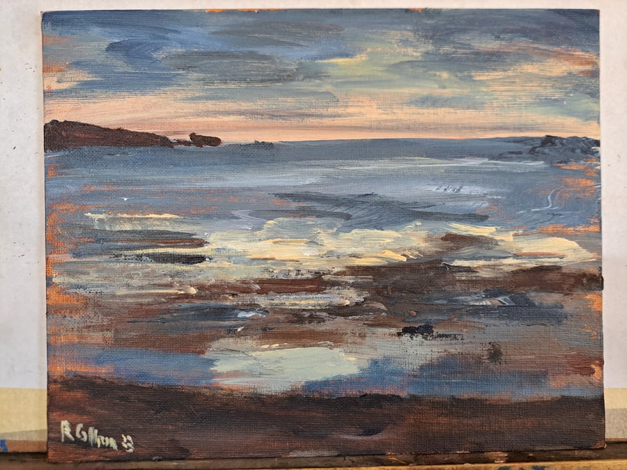 Sand and Sea at Paignton (Original Landscape Painting)