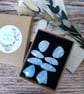Marbled blue, white and silver earrings  - Image 7