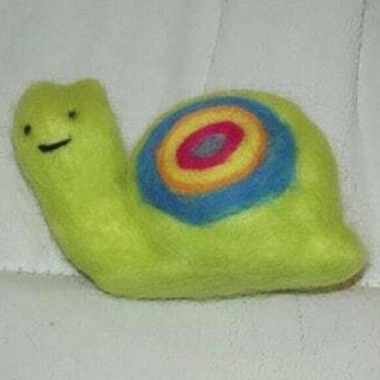 Snail needle felt Handcrafted OOAK