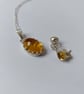 Citrine Gemstone Pendant on Silver Chain, November birthstone - Image 8
