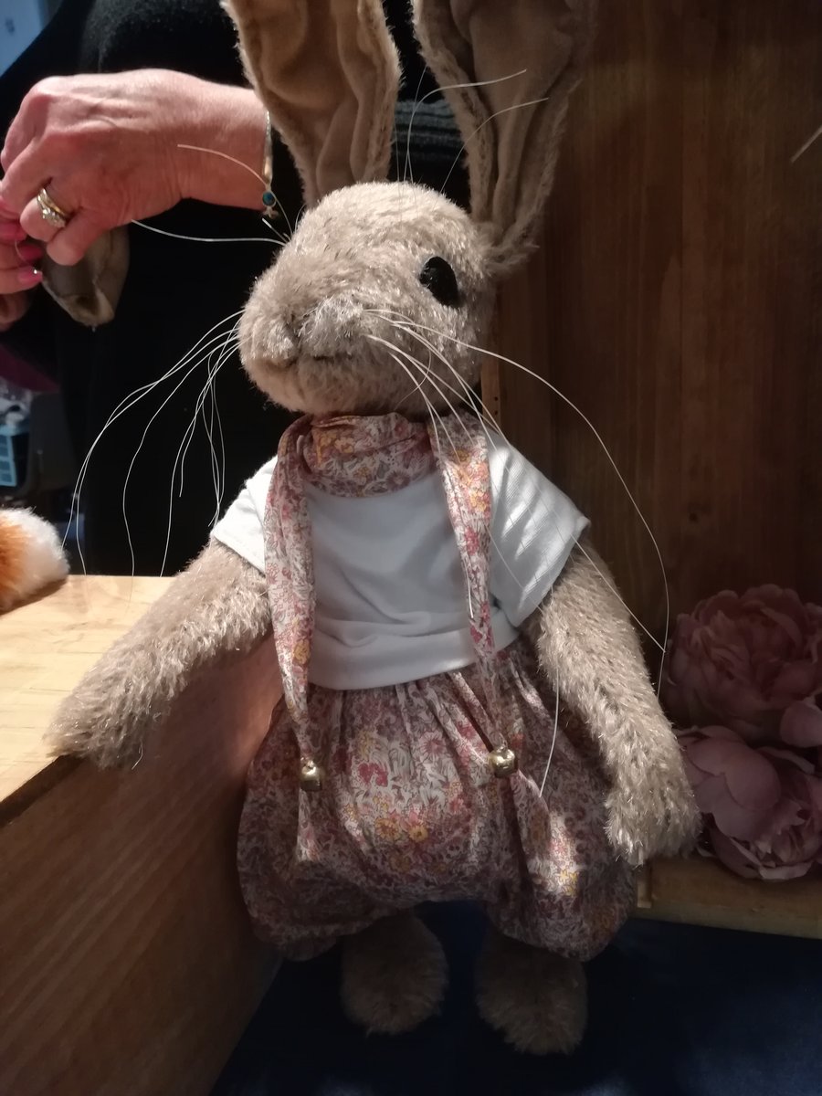 Olivia, artist Teddy rabbit bunny mohair jointed poseable artist handmade OOAK c