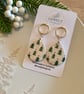 Christmas Teardrop Polymer Clay Earrings - Handmade Jewellery 