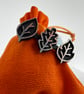 Autumn Leaf Brooch - sterling silver  - Image 2
