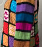 Multicoloured Long crocheted granny square cardigan - Image 4
