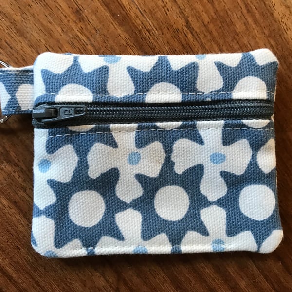 Cute little zippered key ring coin purse
