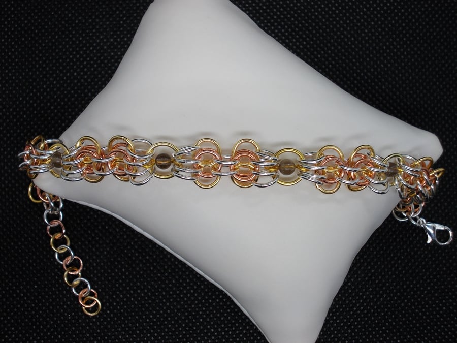 SALE - Smokey Quartz butterfly bracelet