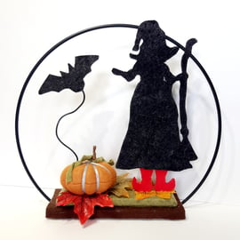 HALLOWEEN WITCH SILLOUETTE ORNAMENT