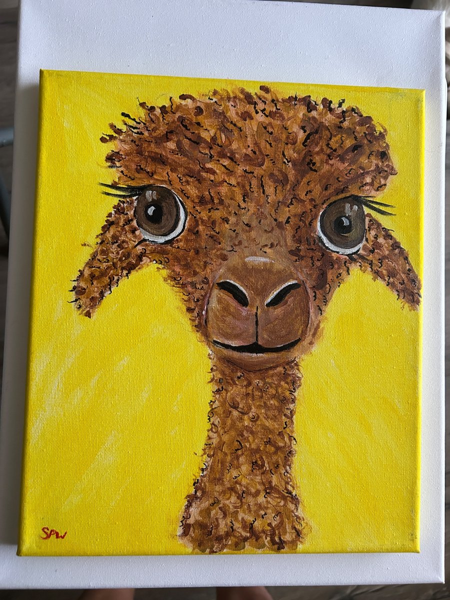 Alpaca or llama? Original art 12 x10" . 