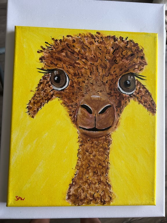 Alpaca or llama? Original art 12 x10" . 