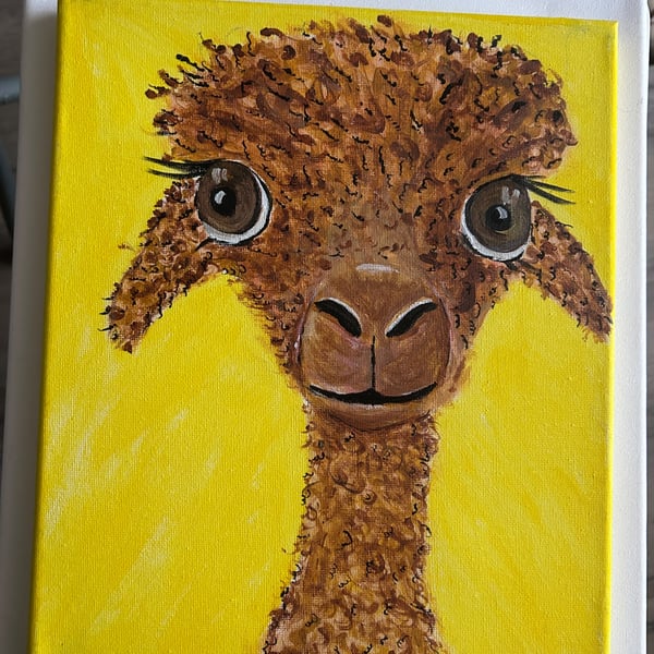 Alpaca or llama? Original art 12 x10" . 