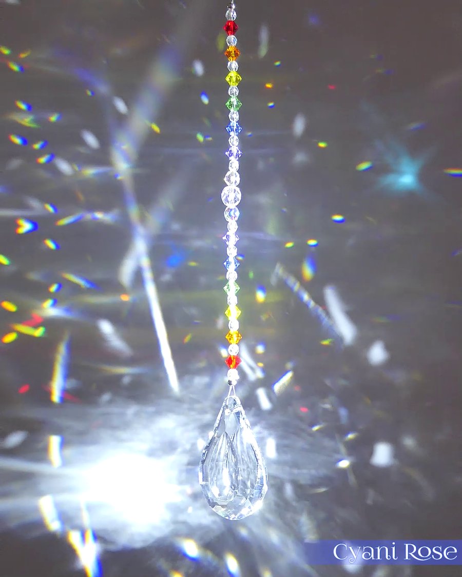 Suncatcher rainbow handmade one of a kind gift