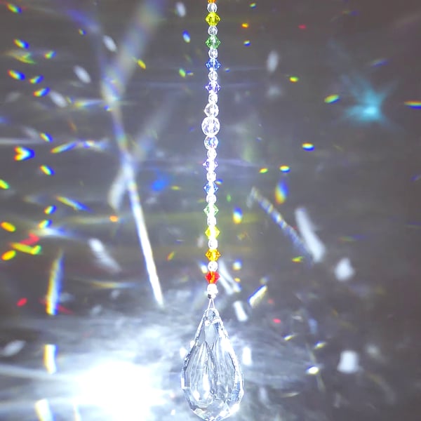 Suncatcher rainbow handmade one of a kind gift