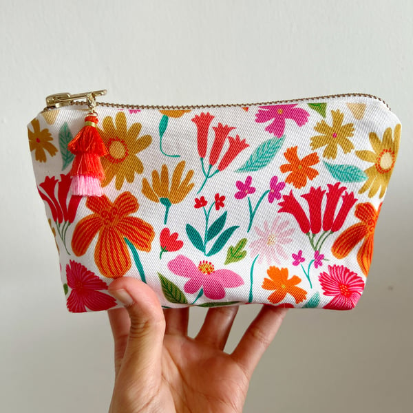 Spring Colourful Florals Make Up Bag