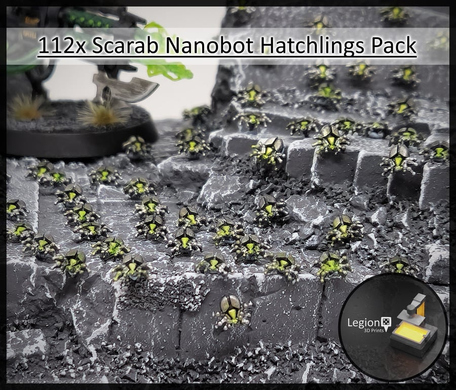 112x Scarab Nanobot Hatchlings Pack - for Wargaming Model Bits Warhammer 40k