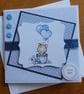 New Baby Boy Card - Kitten with Balloons - Image 10