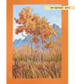 Autumn landscape with blue sky original drawing, small wall art - Image 1
