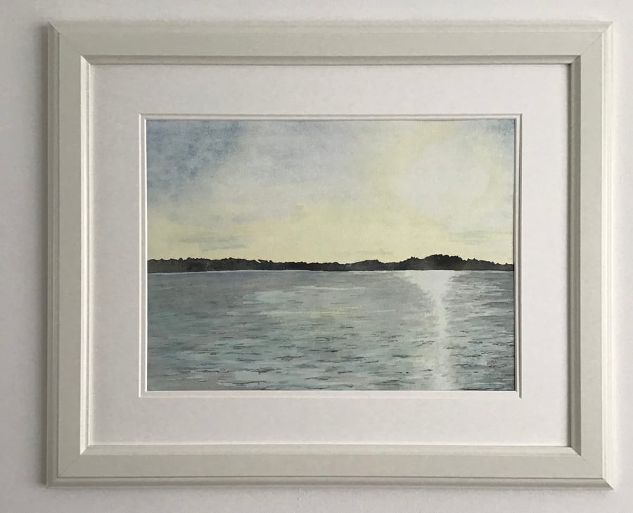Sunrise over the sea - Original Watercolour Painting