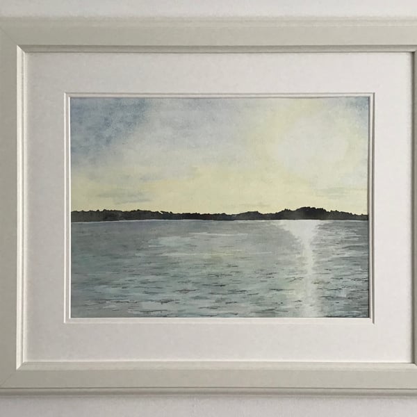 Sunrise over the sea - Original Watercolour Painting