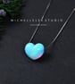 Large Black Heart 3D Fire Opal Necklace with 925 Sterling Silver Chain - Image 10