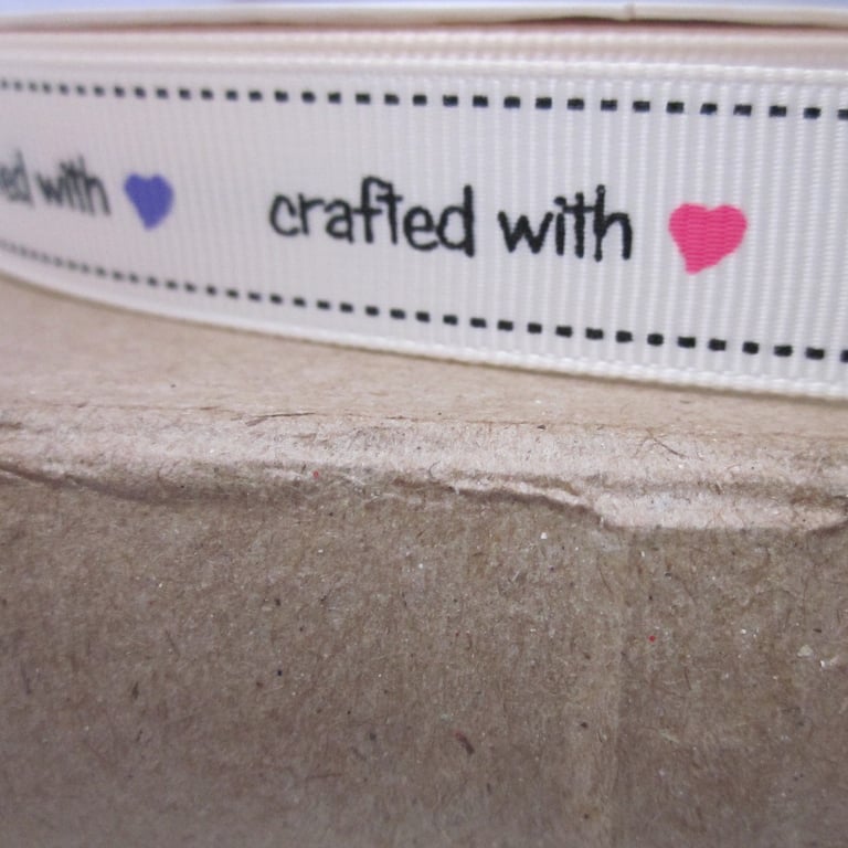 2m Bertie's Bows 'Crafted With Love' Ribbon Labels