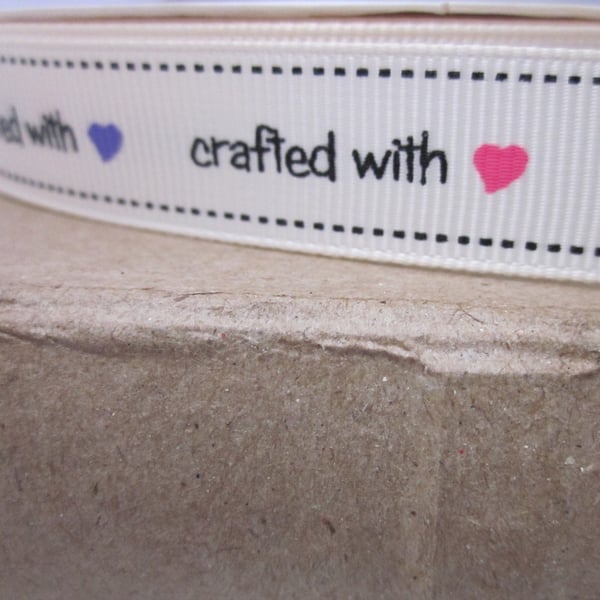 2m Bertie's Bows 'Crafted With Love' Ribbon Labels