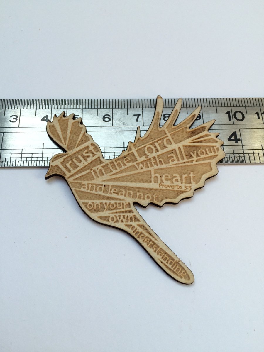 'Laser Tweet' magnet - Proverbs 3:5