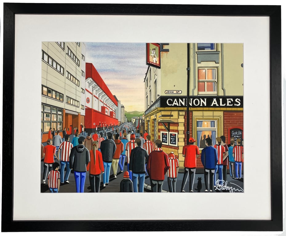 Sheffield Utd, Bramall Lane, Framed Football Art Print. 20" x 16" Frame Size