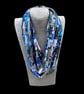 Cream print design jersey cotton Infinity Scarf - Image 1