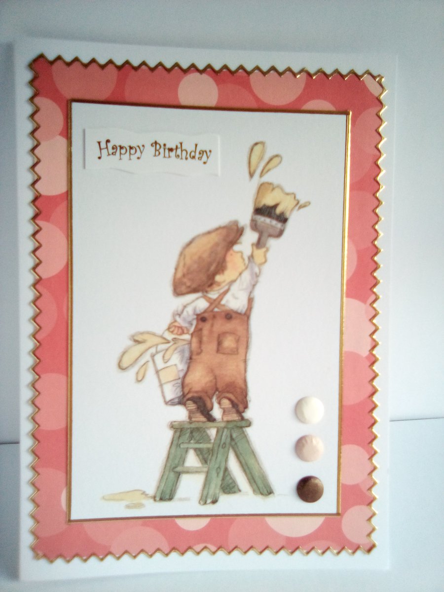 DIY mens handmade Birthday card