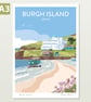 Burgh Island, Devon, retro style travel poster A3 - Image 1