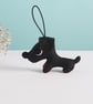 Miniature black Dachshund hanging ornament - Image 3