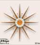 Mid Century Starburst Wall Clock By Royale The Welby in Orange - 4 Sizes - Image 5