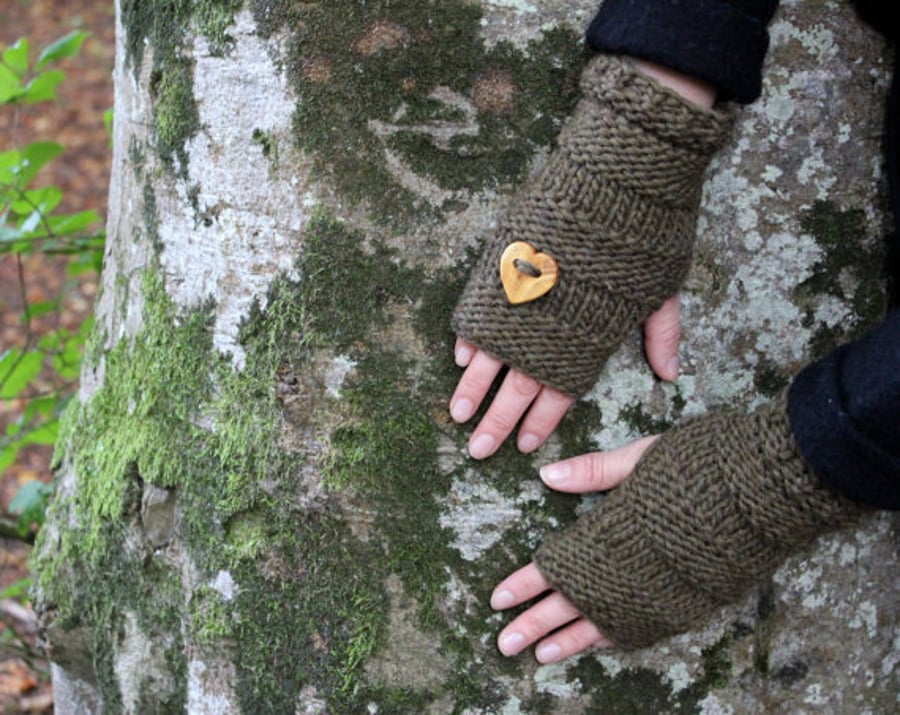 Mini mittens, fingerless gloves, womens valentine gift, knitwear UK