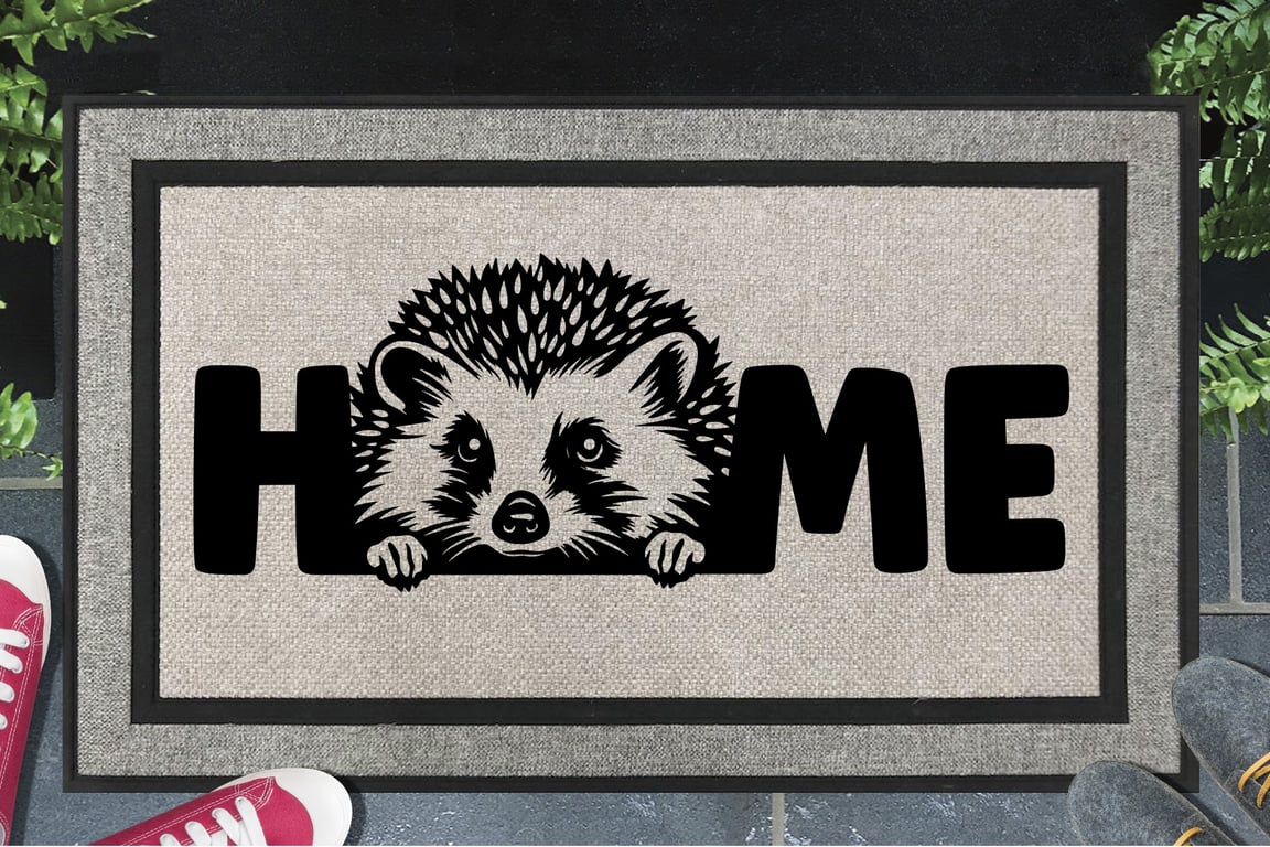 Hedgehog Home Door Mat No.1 - All Weather Doormat - 45x70cm 