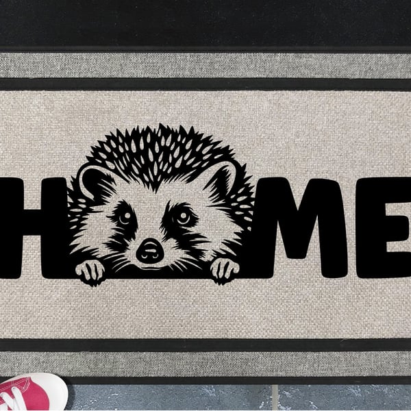 Hedgehog Home Door Mat No.1 - All Weather Doormat - 45x70cm 