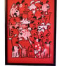 Red dog original screen print by Jo Brown, Happy Tomato - Image 3