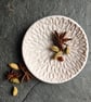 Porcelain bowl, dipping, olive,white, patterned unglazed The Porcelain Menagerie - Image 3