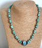 lampwork glass and shell necklace - Image 5