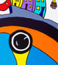 Up Periscope Sur le Mer colourful painting by Rob Soar - Image 1